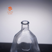 Bouteille de vin en verre en forme de poire à double paroi de 700 ml avec filetage vertical pour brandy, vodka, vin de fruits – Logo personnalisable disponible