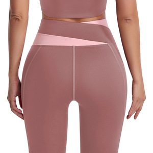 Obral besar kustom celana Yoga wanita kerut celana olahraga <span class=keywords><strong>Push</strong></span> up legging olahraga ketat kebugaran - Product Image 4