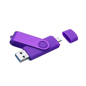 Atacado LOGO personalizado OTG USB Flash Drive usb stick 4gb 8GB 16GB 32G 64GB 128GB USB 2.0 3.0 OEM ROHS FCC Ce pendrive OTG Memória