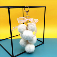 Porte-clés mousqueton en peluche Pamplemousse, doux, écologique, mignon, pendentif de sac, avec nœud en dentelle et pompon, pour adultes et enfants