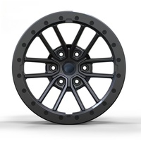 Ruedas de Aluminio Forjado Geruida S3-00040 18-24, Diseño Personalizado Negro Mate, Multirradio, Profundas, con Certificación DOT para F150, Garantía de 6 Años