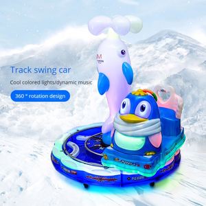 Electric Coin Track Train <b>Swinging</b> Machine Rotating Circle Toy Car Commercial Music Game Machine - Product Image 3