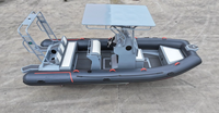 Bateau pneumatique semi-rigide en aluminium de 5,8 m (19 pieds) à coque en V profond, soudé en aluminium, avec certification CE PVC Hypalon, fabriqué en Chine