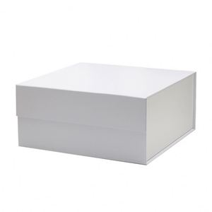 28cm Custom Luxury Rigid Cardboard square <b>White</b> Folding Paper <b>Gift</b> <b>Boxes</b> - Product Image 1