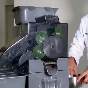 Exprimidor Comercial Automático de Calamansi, Limón y Maracuyá con Expulsión de Pulpa, Máquina Extractora de Cítricos y Naranjas de Acero Inoxidable - Product Image 1