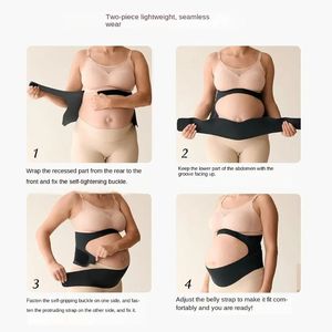妊娠中の女性の腹筋バンド調節可能な背中のサポート - Product Image 4
