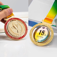 Conception de logo personnalisé Médailles imprimées UV Médaillons de sport en métal Médailles d'or imprimées par sublimation de prix en métal