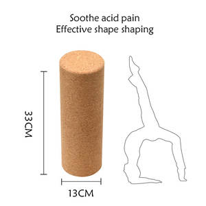 Miska gym 4 en 1 precio bajo lujo Kork masaje de alta densidad nueva alfombra de fitness puede hacer juego de ruedas de <span class=keywords><strong>Yoga</strong></span> de corcho de bloque de rodillos de gran tamaño - Product Image 4