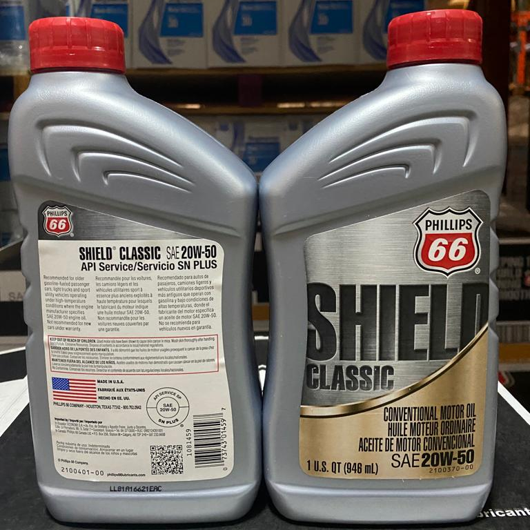 SAE 20W50 New Shield Choice Conventional Motor Oil - Durable