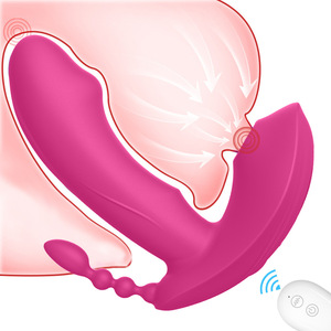 PINKZOOM女性用加熱ウェアラブル3In1リモート吸盤ディルドクリトリス刺激装置振動パンティー女性用バイブレーターを吸う - Product Image 1