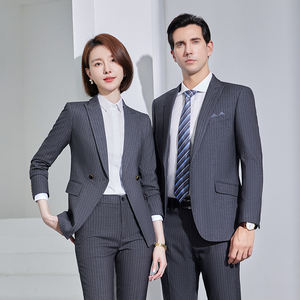 ชุดสูทผู้บริหารชายแบบคลาสสิกสำหรับงานโรงแรม ชุดเบลเซอร์และกางเกงสำหรับพนักงานต้อนรับในสำนักงาน - Product Image 6