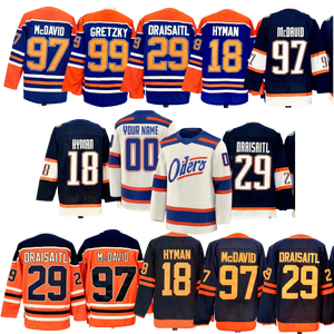 Camisetas de Hockey al por Mayor Cosidas # 97 McDavid # 29 Draisaitl # 74 Uniformes Auténticos para Hombre de la Marca Skinner - Product Image 1