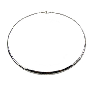 Collana <span class=keywords><strong>girocollo</strong></span> in acciaio inossidabile per <span class=keywords><strong>donna</strong></span> uomo 18 pollici a catena elegante <span class=keywords><strong>argento</strong></span> Omegai <span class=keywords><strong>girocollo</strong></span> di larghezza - Product Image 2