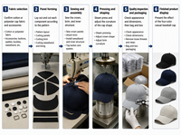 Casquette unisexe adulte sportive en PVC souple à 6 panneaux, à points incurvés et réglable