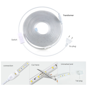 <span class=keywords><strong>Tira</strong></span> de <span class=keywords><strong>LED</strong></span> de Doble Fila AC 230V, 120 LEDs/m, IP67 Impermeable, Banda <span class=keywords><strong>LED</strong></span> <span class=keywords><strong>220V</strong></span> para Exteriores, Alto Brillo, Rollo de 100m - Product Image 5