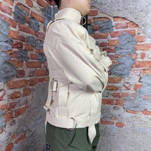 Veste de contention en toile robuste avec boucles métalliques pour la rétention maniaco-dépressive, combinaison de retenue pour l'asile, vêtement de bondage pour la psychiatrie et le <span class=keywords><strong>BDSM</strong></span> - Product Image 2