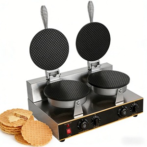 Máquina Eléctrica Comercial para Hacer Rollos de Huevo y Conos de Helado, Doble Cabezal, 1 Año de Garantía - Product Image 2