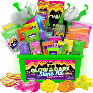 Perfect Kraft Glow in Dark Slime <b>Kit</b> for Boys to Make Neon Crunchy Slime, Floam and Jelly Cube Slime - Product Image 1