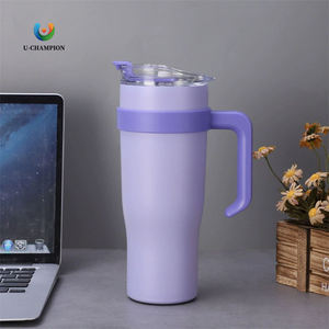 แก้วน้ำสแตนเลสเก็บความเย็นขนาดใหญ่ 40 ออนซ์ พร้อมหูจับและหลอด ใช้ในรถยนต์ พกพาสะดวก ของขวัญทางธุรกิจ เก็บความเย็นได้นาน 12-24 ชั่วโมง - Product Image 1