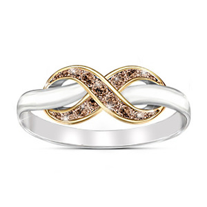 Nuovo Anello a Doppia Fascia Incrociata a X con Pietra Incastonata Lucida, Linea Lineare Elegante, Gioiello da Dito alla Moda per Donne - Product Image 1