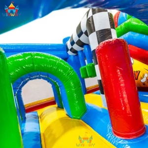 Château gonflable commercial Moon Bounce House avec personnages de bande dessinée, châteaux gonflables 6x4m en PVC, capacité de 5 à 10 personnes, installation facile - Product Image 4