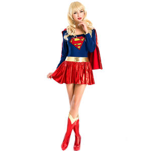 Disfraz de <span class=keywords><strong>Supergirl</strong></span> de Látex Sexy para Halloween, Uniforme de Cosplay de Superhéroe para Mujer, Superventas - Product Image 3