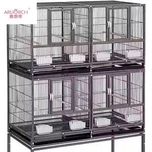 Meerlagige Metalen Plastic Vogelkooien Voor Papegaaienvinken Kleine Vogels-Heavy-Duty Vogelkooi Verwijderbare Trays Feeders Binnenshuis - Product Image 1