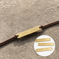 Lettres de marque gravées personnalisées, nom rond, accessoires de vêtement, Logo en métal, étiquettes, étiquette pour vêtements, vente en gros