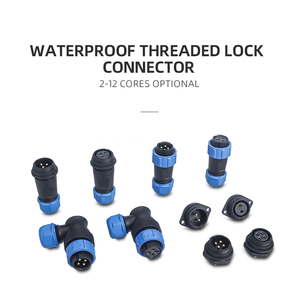 Connecteur d'alimentation électrique étanche IP68 SP21 pour l'aviation, contact en <span class=keywords><strong>laiton</strong></span>, 2, 3, <span class=keywords><strong>4</strong></span>, 5, 7, 9, 12 broches, fiche mâle, prise <span class=keywords><strong>femelle</strong></span> pour panneau - Product Image 2
