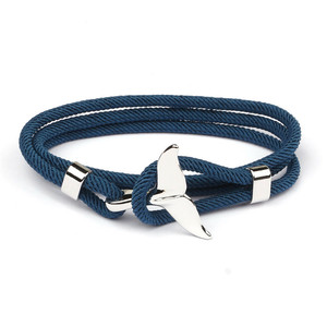 Venta al por mayor, joyería creativa para hombres y mujeres, cuerda de Milán, cola de ballena oceánica, pulsera Bohemia trenzada, pulsera de elementos oceánicos, joyería - Product Image 1