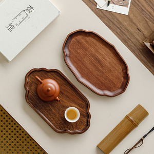 Guanlan Walnut Wood <b>Tea</b> <b>Tray</b> Irregular Shape Handmade Durable For Kung Fu <b>Tea</b> Ceremony - Product Image 4