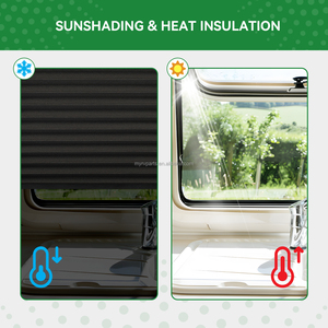 Persiana Opaca Plegable para Ventana de Autocaravana, Cubierta de <span class=keywords><strong>Aislamiento</strong></span> Térmico que Bloquea la Luz Solar para Caravana, Autocaravana, <span class=keywords><strong>Camper</strong></span> Van - Product Image 5