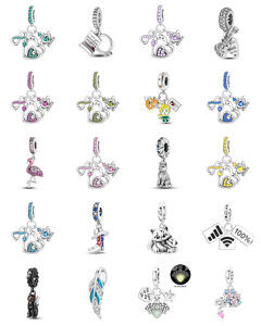 Accessoires de perles DIY en forme de cœur en zircon plaqué <span class=keywords><strong>or</strong></span> en argent sterling 925, motif hippocampe, légers et frais pour l'été, très demandés - Product Image 1