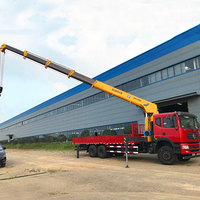 Grue télescopique montée sur camion-plateforme télécommandée HAOY 12 tonnes
