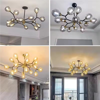BGST Salle À Manger Lustre Moderne De Luxe Cuisine Salon Chambre Boule De Verre Lampes Suspendues Intérieur Décor À La Maison Pendentif Lumière