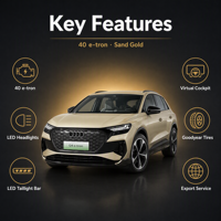 Audi Q4 E Tron Bekas 605KM SUV Listrik Murni EV Jarak Jauh Setir Kiri 5 Kursi Edisi Premium
