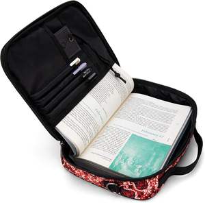Muestra gratuita: Funda para Biblia de dos compartimentos para mujer, estuche grande para Biblia con correa para el hombro y asas, bolsa para transportar la Biblia - Product Image 3