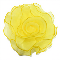Fleurs en Soie Organza en Gros d'Usine, Garnitures Florales pour Vêtements et Accessoires de Robes pour Femmes