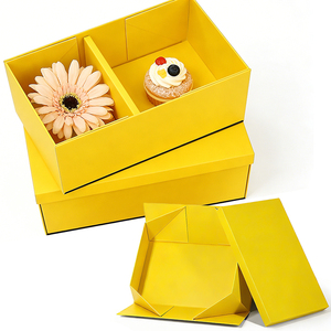 Cajas de Regalo de Papel Rígido Personalizadas con Tapa y Base Amarillas para Ropa, Joyería, Cosméticos y Venta al por Menor - Product Image 2