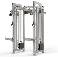 Rack de musculation tout-en-un commercial avec machine Smith, système de poulies, croisement de câbles double, équipement de gym multifonctionnel robuste