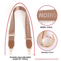 Sangles de sac à bandoulière en nylon personnalisées avec motif alphabet, résistantes à l'usure, larges et réglables, pour sacs de ski