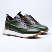 Chaussures de Sport Homme de Marque en Gros Direct Usine, Baskets Respirantes et Antidérapantes avec Tige en Cuir de Vachette et Semelle Extérieure en Caoutchouc
