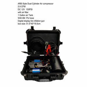 <span class=keywords><strong>Compresseur</strong></span> d'air GIAHAND <span class=keywords><strong>ARB</strong></span> Style 12V pour pression cible préréglée, pompe à air gonfleur 150 PSI 12,35 CFM pour Overland (double cylindre) - Product Image 2
