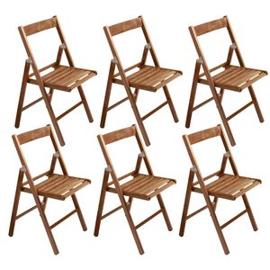 Sedie Pieghevoli in Legno di Faggio 42x40x78 Cm, Sedia Pieghevole per Interni ed Esterni Senza Braccioli - Product Image 1