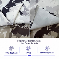 Vente directe : 500 motifs imprimés miroir pour tissus de doudounes, 100 % polyester, 105 à 250 g/m², tissu antistatique pour doudounes
