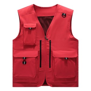 Gilet utilitaire multi-poches pour homme, respirant, sans manches, séchage rapide, vêtements de travail d'extérieur pour la pêche, la chasse, la photographie - Product Image 6