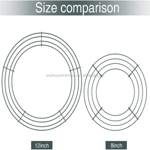 8 10 12 14 16 18 20 Inches Green Metal Wire <strong>Wreath</strong> Rings Christmas <strong>Wreath</strong> <strong>Frames</strong> - Product Image 5