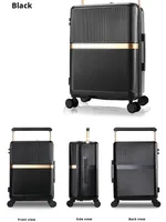 Valise à roulettes larges, silencieuse, à roues universelles, avec fermeture éclair, durable, légère, avec serrure TSA, pour affaires, embarquement, classique, grande capacité