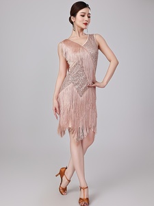 Elegante Vestido <span class=keywords><strong>de</strong></span> Lentejuelas Estilo Flapper con Flecos <span class=keywords><strong>para</strong></span> <span class=keywords><strong>Mujer</strong></span>, Vestido <span class=keywords><strong>de</strong></span> los Años 20, Estilo Gatsby <span class=keywords><strong>Charleston</strong></span>, con Cuello en V, Sin Mangas, <span class=keywords><strong>para</strong></span> Fiesta o Baile - Product Image 3