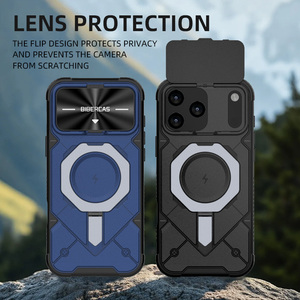 Nouvelle coque de luxe antichoc robuste 2026 avec anneau métallique à chargement sans fil et protection d'objectif pour <span class=keywords><strong>iPhone</strong></span> 17 Pro Max - Product Image 5